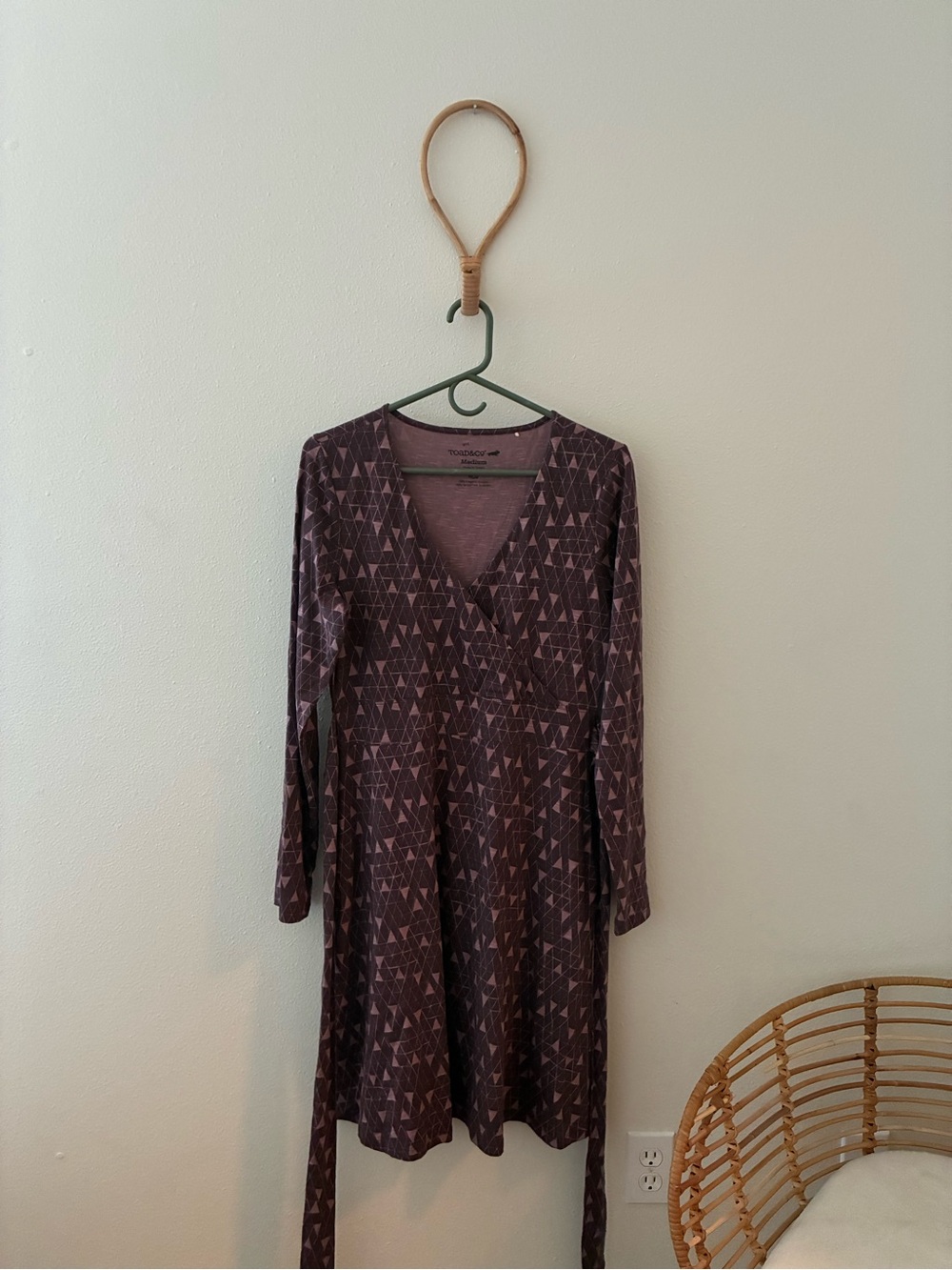 Toad&Co Cue Wrap Dress in Huckleberry Line Print
